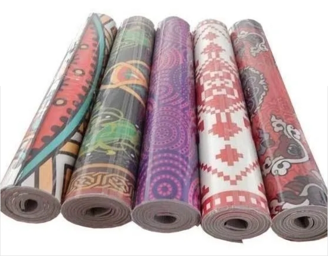 Colchoneta pilates/yoga PVC antideslizante. Medidas 1.75 x 60 x 6 mm. Colores estampados. Precio. $U 580. Ref. Nº 18