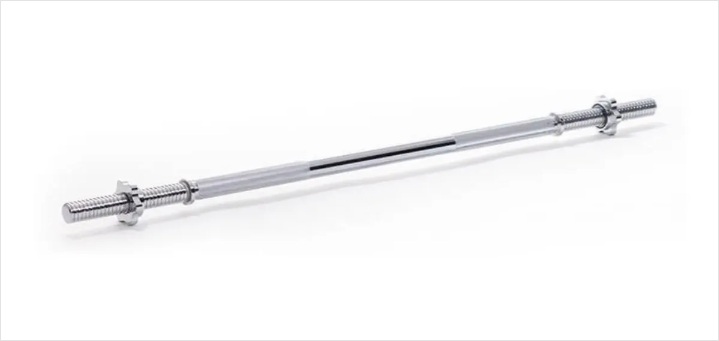 Barra Maciza cromada. Importada. 1 pulgada x 1.80 de largo. Peso.  9 kg con tuercas. Precio. $U 1.990. Ref. Nº 55 