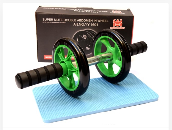 Rueda Doble para ejercicios con mini alfombra. Precio. $U 333. Ref. Nº 2